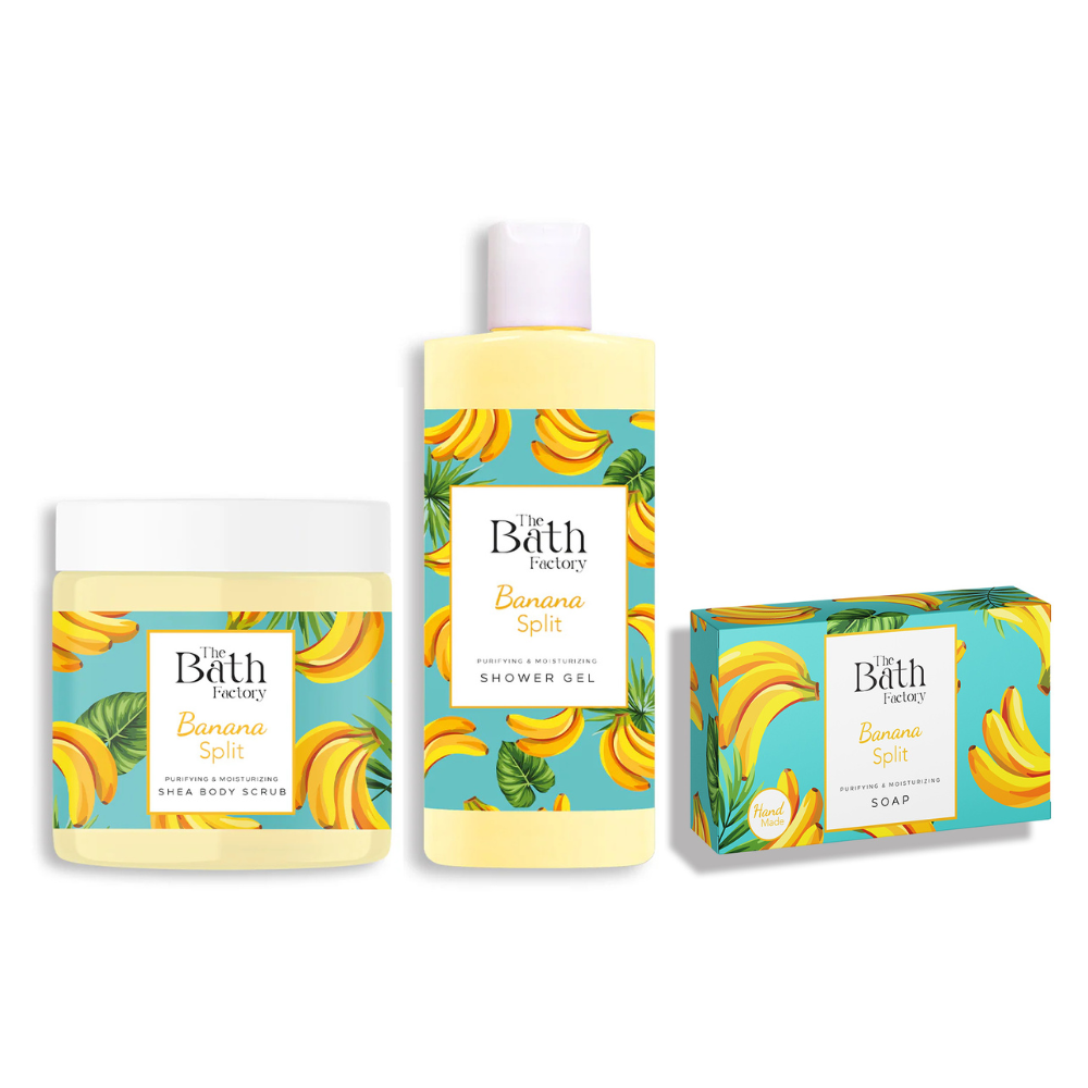 Bananen Duschgel, Körperpeeling und Seife