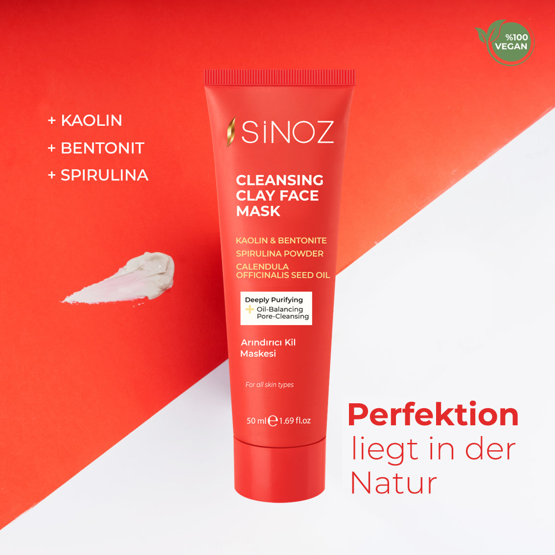 Sinoz Tonerde Gesichtsmaske 50ml
