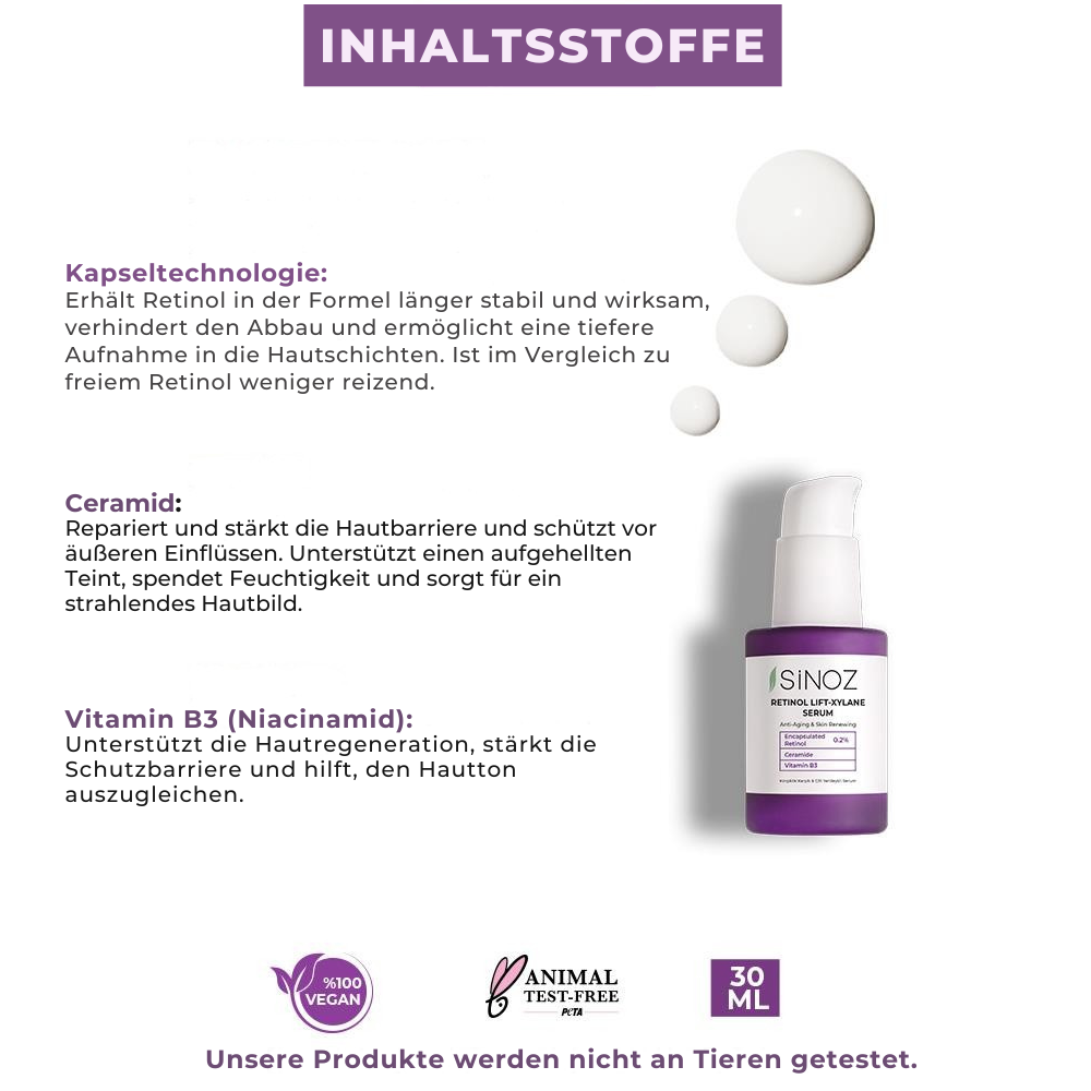 Sinoz Retinol Lift-Xylane Serum 30ml