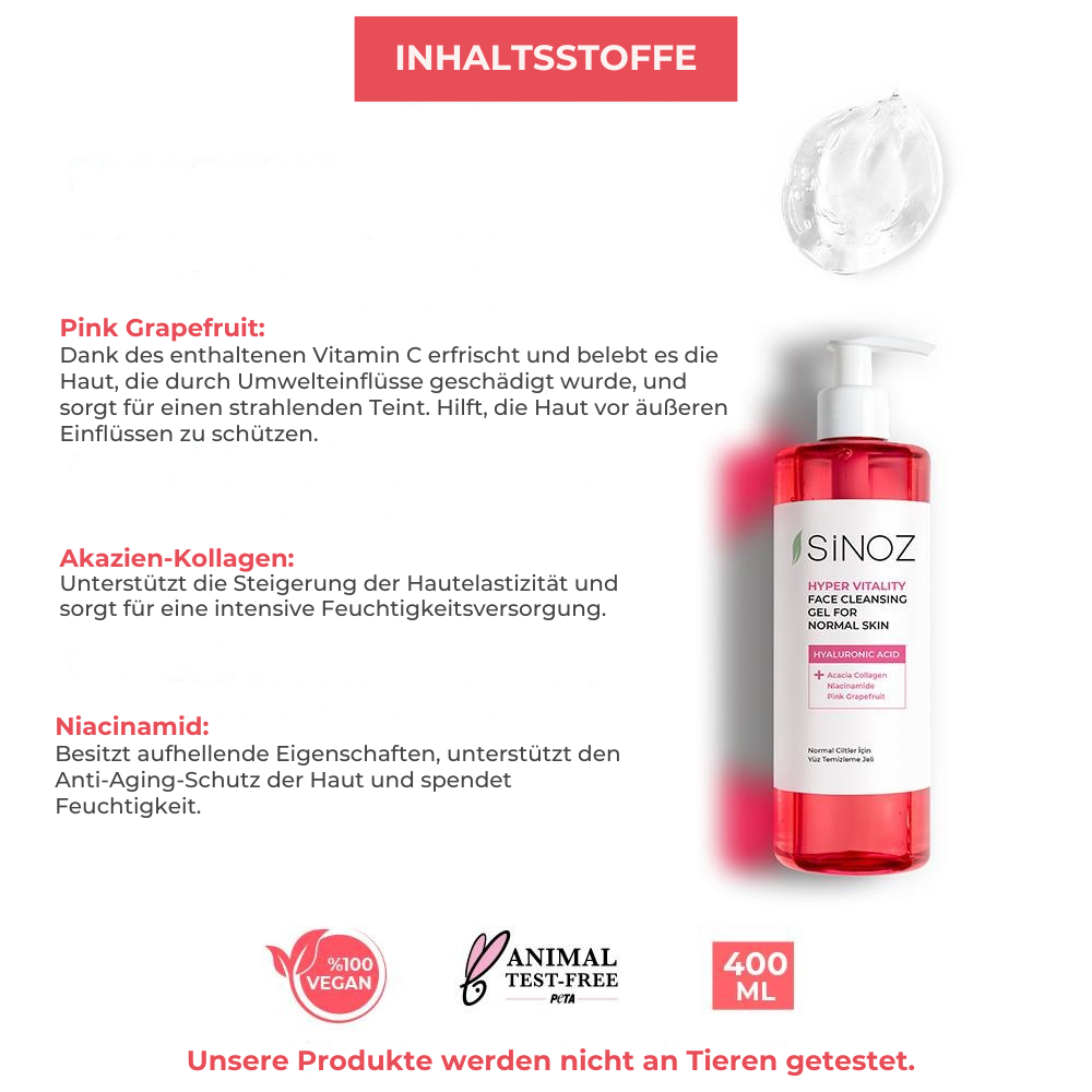 Sinoz Hyper Vitality Gesichtsreinigungsgel für normale Haut 200ml