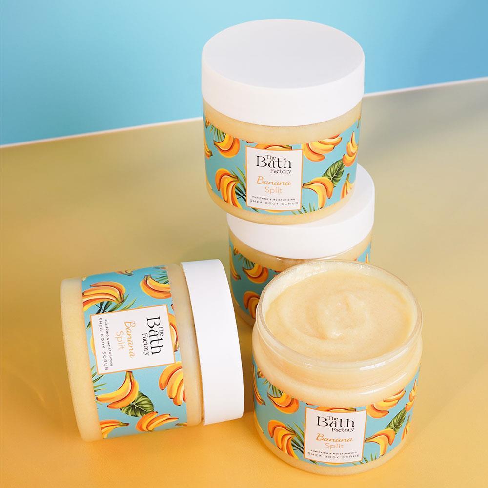 The Bath Factory Banana Split Shea Körperpeeling 300g