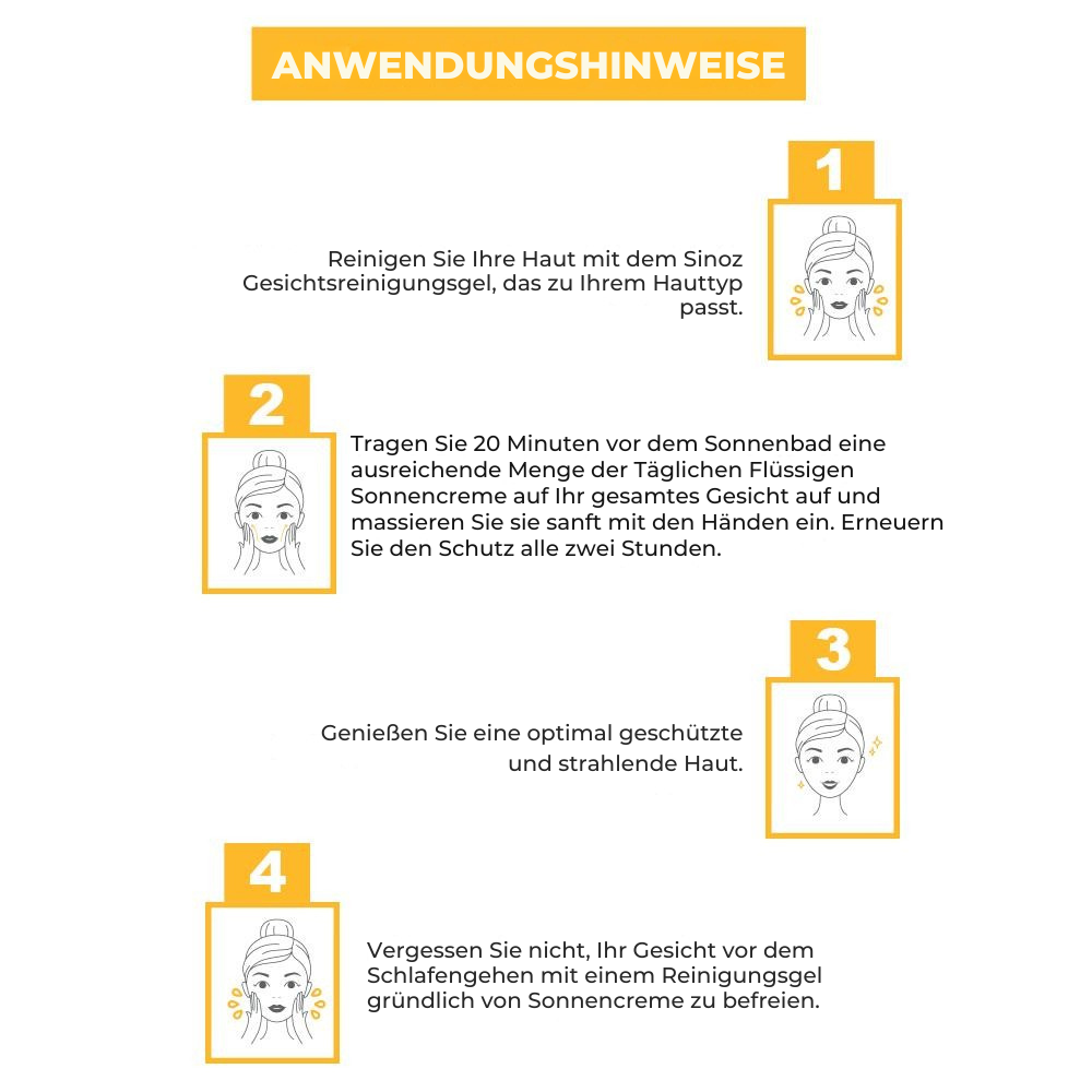 Sinoz Flüssigsonnencreme für alle Hauttypen SPF 50+  50ml
