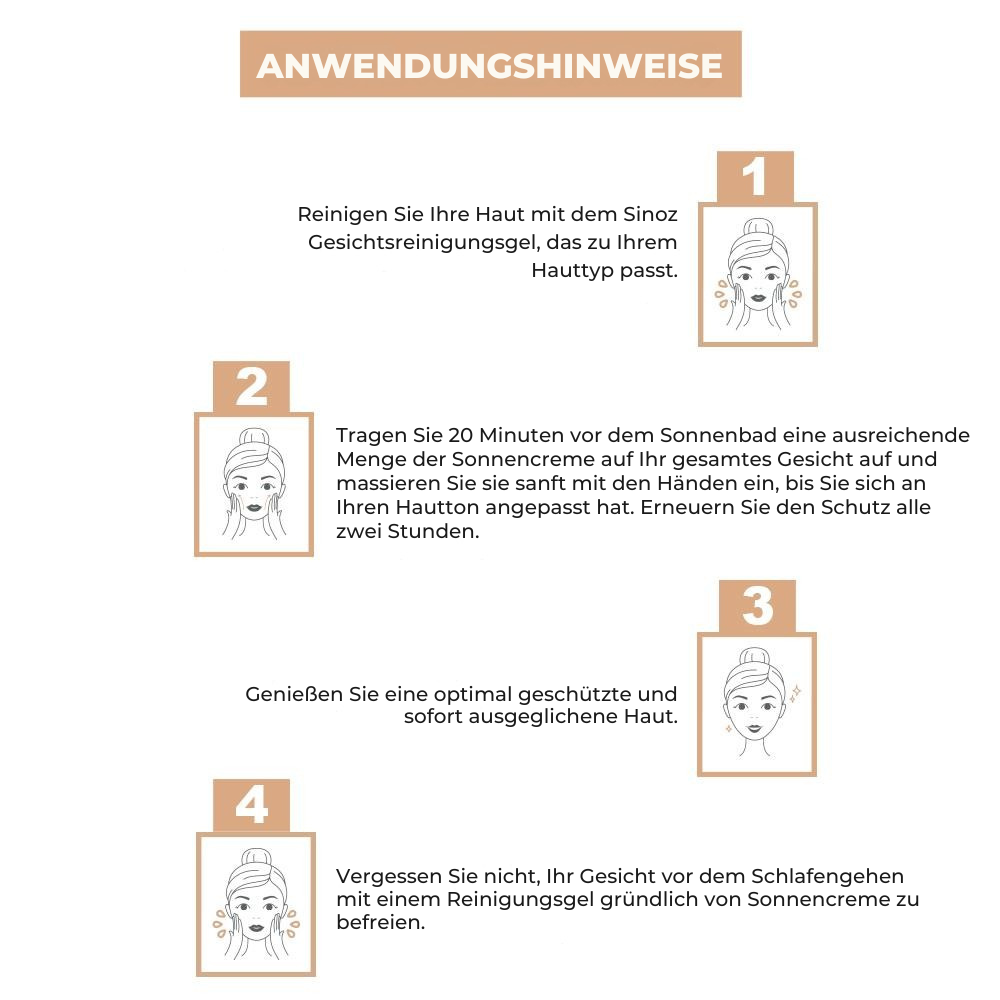 Sinoz getönte Flüssigsonnencreme SPF 50+ 50ml