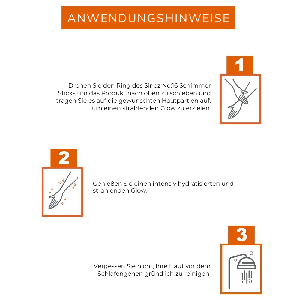 Sinoz No:16 Schimmernder Feuchtigkeitsspendender Körperpflege-Ölstick