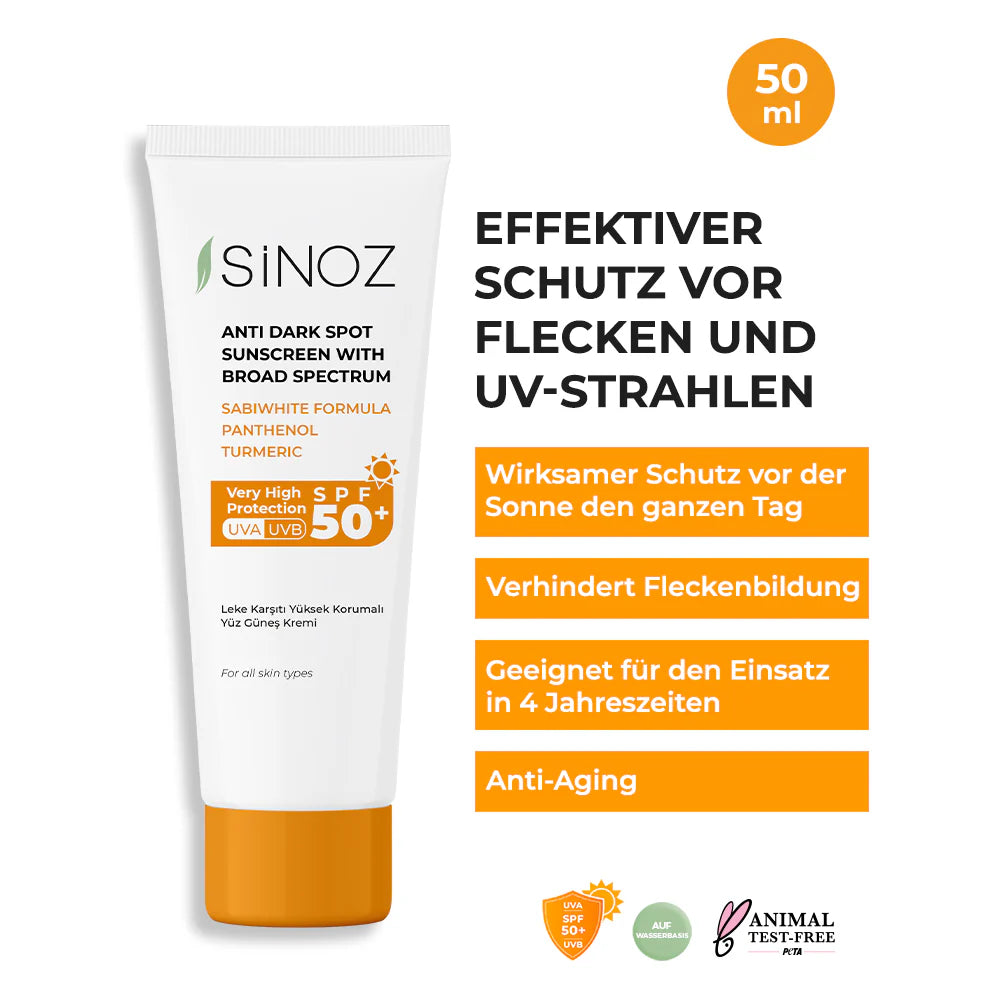 Sinoz Sonnenschutzcreme SPF50+ gegen dunkle Flecken 50ml