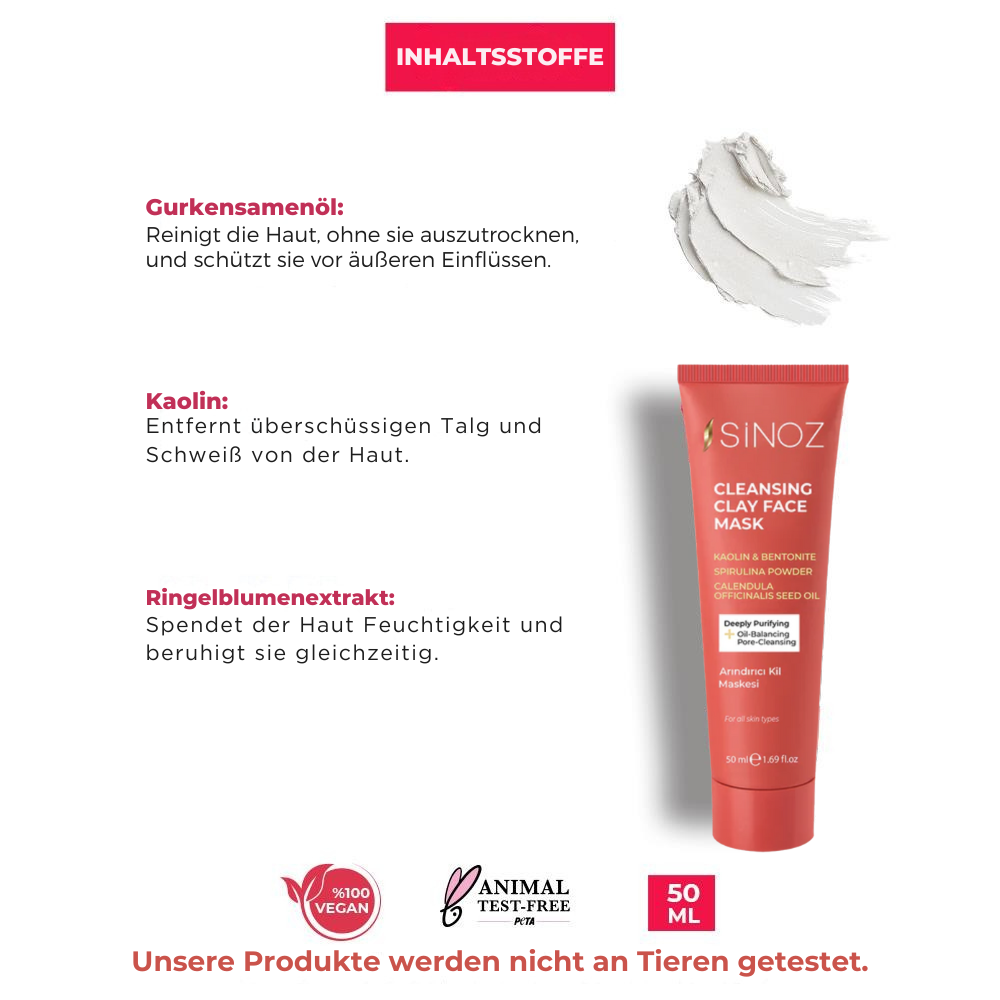 Sinoz Tonerde Gesichtsmaske 50ml