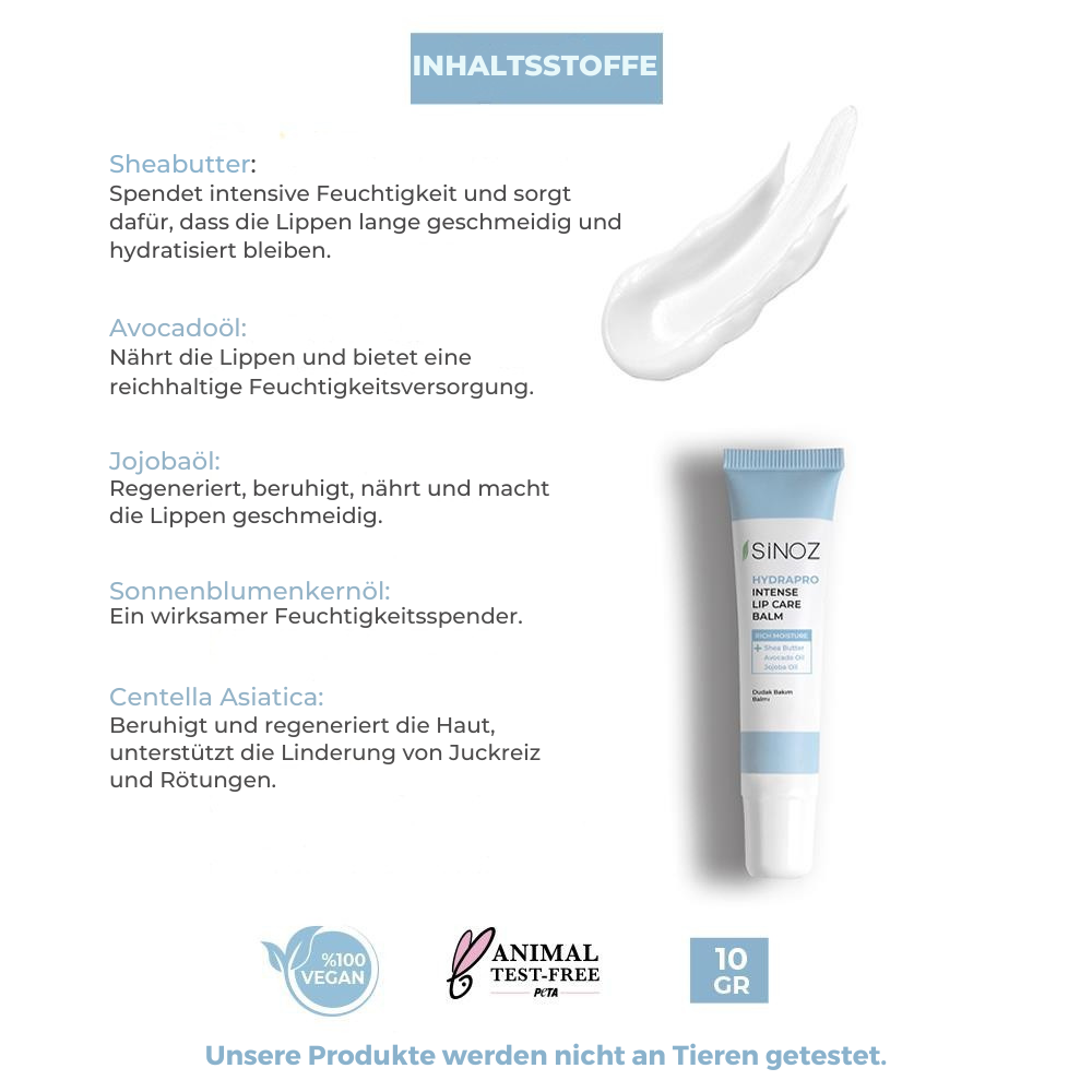 Sinoz Intensiv Feuchtigkeitsspendender Lippenbalsam 10 g